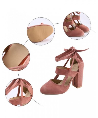 Heeled sandals For Women Beachy sandals For Women Black Platform Heels For Women Platform Beach sandals Women Low Heel 2-pink...