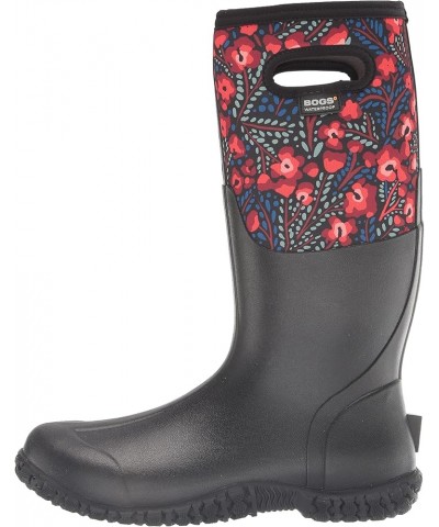 Women's Mesa Rain Boot Super Flowers Print - Black $39.48 Outdoor Shoes