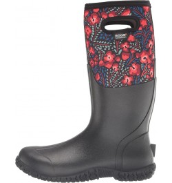 Women's Mesa Rain Boot Super Flowers Print - Black $39.48 Outdoor Shoes