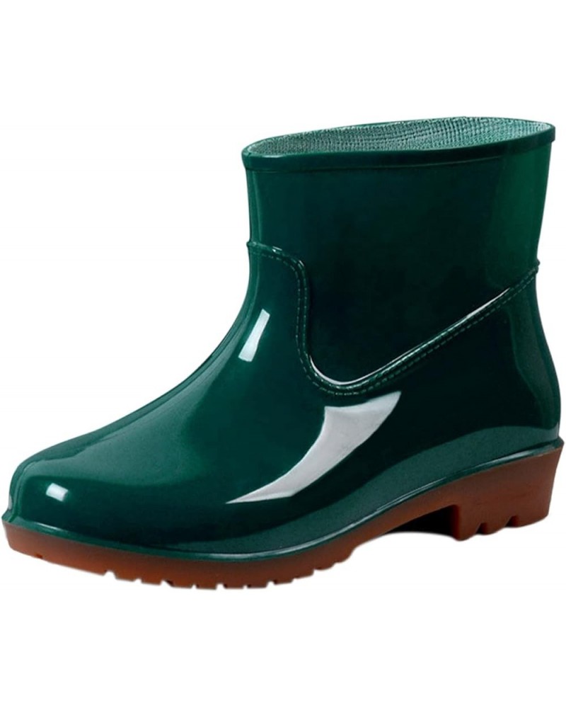 Womens Rain Boots Size 9, Women's Mid Calf Rain Boots Waterproof Lightweight Garden Shoes Green $14.75 Boots