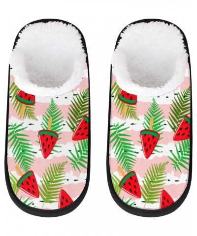 Women's Memory Foam Slippers Ice Cream Soft Cozy Plush Lined House Slipper Indoor Non-Slip Slippers for Girls Boys(Watermelon...