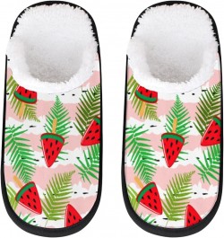 Women's Memory Foam Slippers Ice Cream Soft Cozy Plush Lined House Slipper Indoor Non-Slip Slippers for Girls Boys(Watermelon...