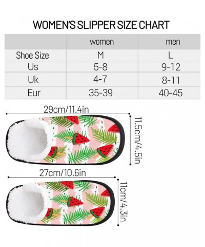 Women's Memory Foam Slippers Ice Cream Soft Cozy Plush Lined House Slipper Indoor Non-Slip Slippers for Girls Boys(Watermelon...