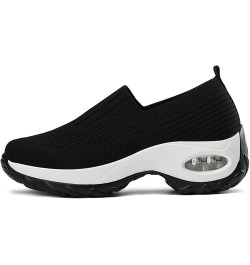 Women's Mesh Walking Shoes Sock Sneakers Slip on Platform Air Cushion Dance Shoes Black $19.69 Athletic Shoes