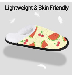 Slippers for Women Men Indoor and Outdoor Memory Foam Cozy Fuzzy House Slippers Soft Winter Warm Plush Bedroom Shoes Watermel...