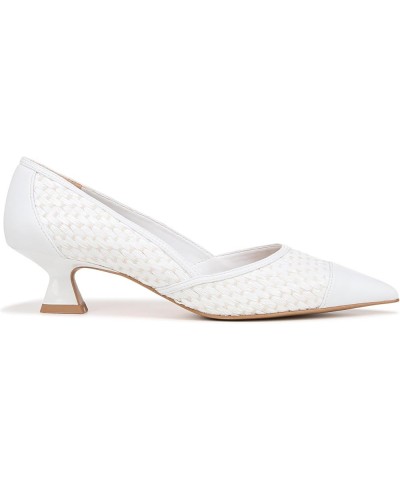 women's Darcy Pointed Toe Kitten Heel Pumps White Woven $33.88 Pumps