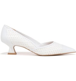 women's Darcy Pointed Toe Kitten Heel Pumps White Woven $33.88 Pumps