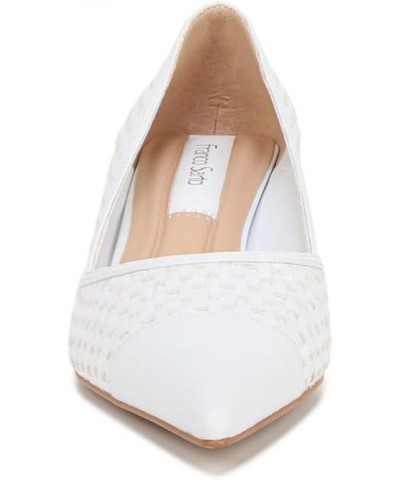 women's Darcy Pointed Toe Kitten Heel Pumps White Woven $33.88 Pumps