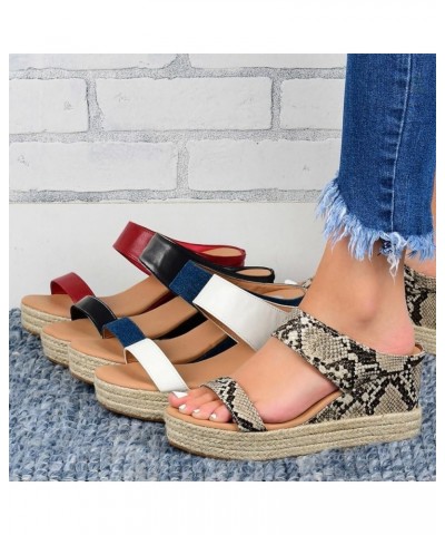 Platform Sandals Women Dressy, Womens Sandals Dressy Summer Espadrille Platform Chunky Heel Wedge Sandals Slippers Brown $15....