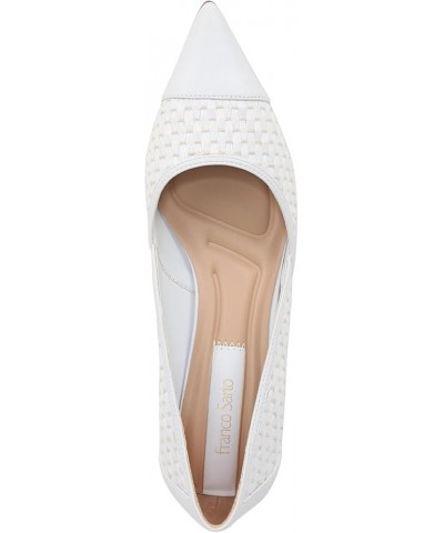 women's Darcy Pointed Toe Kitten Heel Pumps White Woven $33.88 Pumps