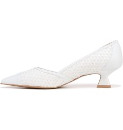 women's Darcy Pointed Toe Kitten Heel Pumps White Woven $33.88 Pumps