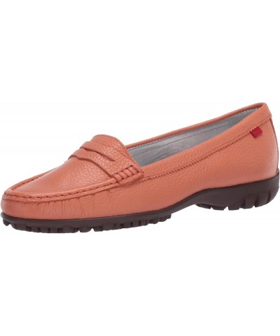 Women's Leather Made in Brazil Lightweight Union Golf Performance Shoe Salmon Tumbled Grainy $32.53 Athletic Shoes