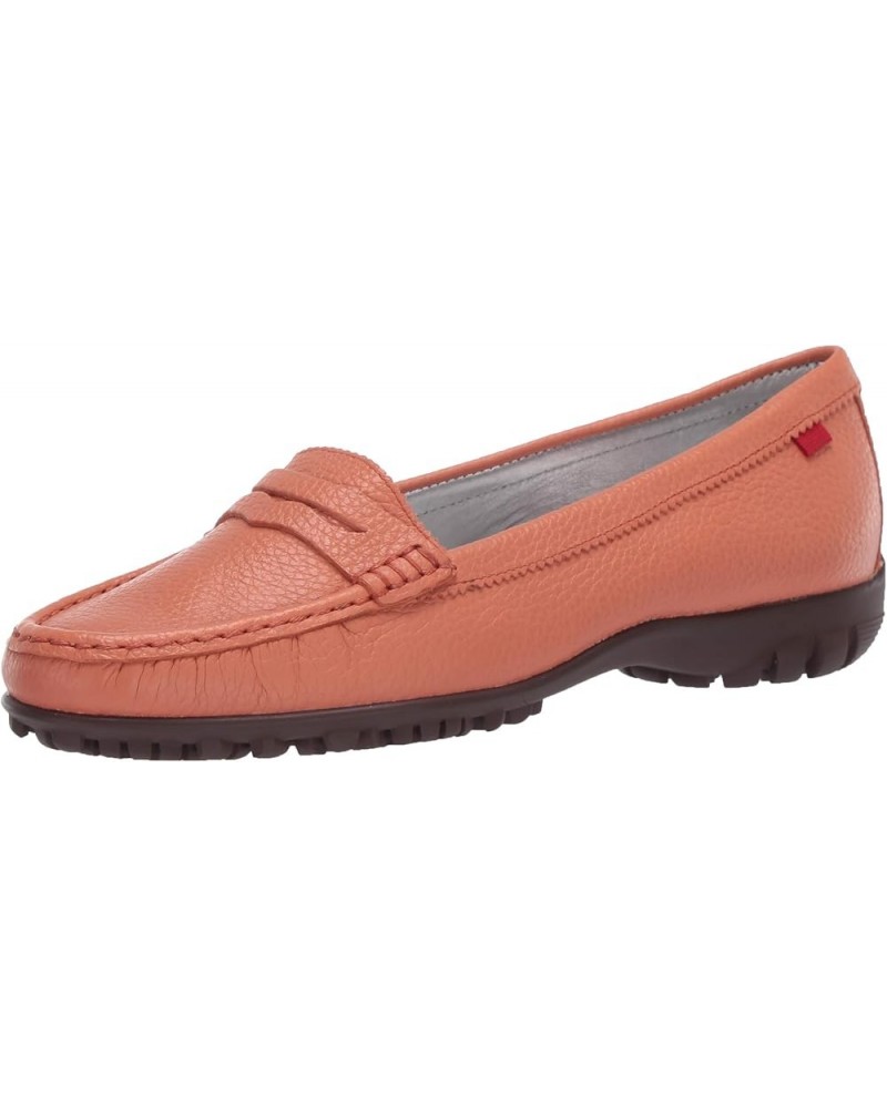 Women's Leather Made in Brazil Lightweight Union Golf Performance Shoe Salmon Tumbled Grainy $32.53 Athletic Shoes