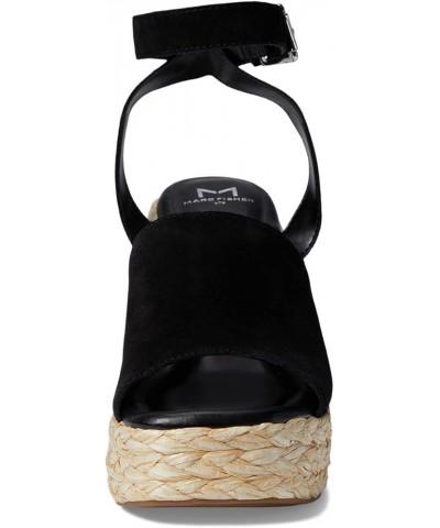 LTD Women's Nelly Espadrille Wedge Sandal Black Suede $30.07 Sandals