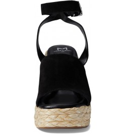 LTD Women's Nelly Espadrille Wedge Sandal Black Suede $30.07 Sandals