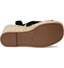 LTD Women's Nelly Espadrille Wedge Sandal Black Suede $30.07 Sandals