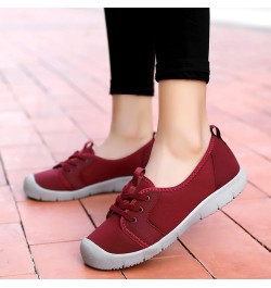 Women Casual Shoes Fashionable Simple and Solid Color All Seasons New Pattern Comfortable Thick Soled Shoe Combo Red $15.17 F...