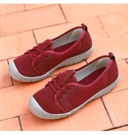 Women Casual Shoes Fashionable Simple and Solid Color All Seasons New Pattern Comfortable Thick Soled Shoe Combo Red $15.17 F...