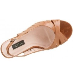 Women's Luvy Peep Toe Wedge Tan $23.93 Pumps