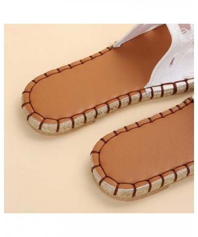 Women's Breathable Open Toe Slippers Solid Flat Slippers Color Cloth Casual and Sandals Cover Foot Fashion Women's Slipper (W...