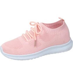 Womens Walking Sneakers Woven Shoes Running and Casual Sports Spring Shoes Flying Shoes Breathable Women Summer 6.5-7 Pink $2...