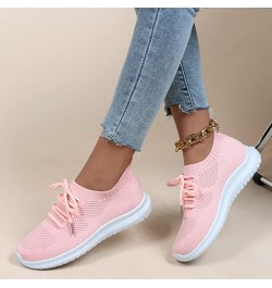 Womens Walking Sneakers Woven Shoes Running and Casual Sports Spring Shoes Flying Shoes Breathable Women Summer 6.5-7 Pink $2...