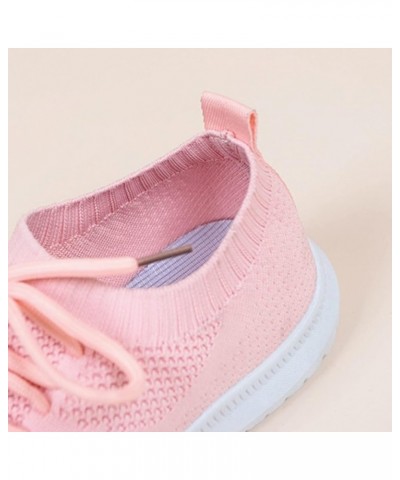 Womens Walking Sneakers Woven Shoes Running and Casual Sports Spring Shoes Flying Shoes Breathable Women Summer 6.5-7 Pink $2...