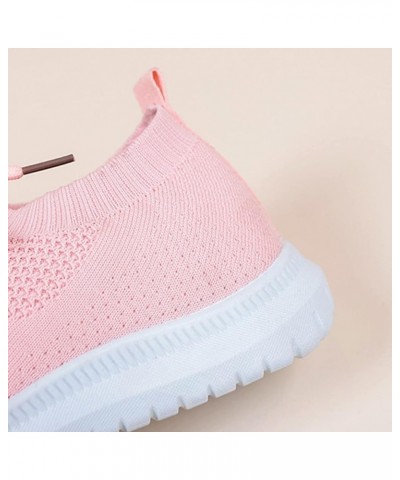 Womens Walking Sneakers Woven Shoes Running and Casual Sports Spring Shoes Flying Shoes Breathable Women Summer 6.5-7 Pink $2...