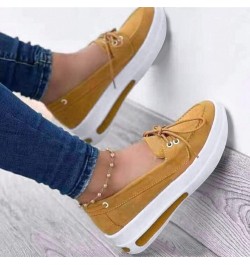 Women's Tennis Shoes Sneakers for Women Platform Suede Ladies Casual Solid Color Wedge Fashion Lace-Up Shoes (Pink, 6.5-7) 9....