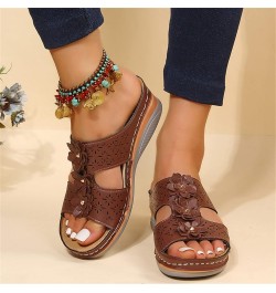 Extra Wide Width Sandals for Women Comfortable Orthopedic Sandals for Women Orange Sandals Women Platform Wedge Sandals Slide...