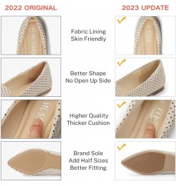 Flat Shoes Women Comfortable Slip on Women's Flats Beige Polka Dots $19.74 Flats