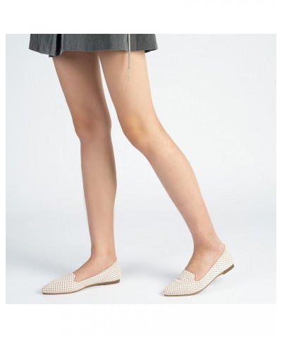 Flat Shoes Women Comfortable Slip on Women's Flats Beige Polka Dots $19.74 Flats