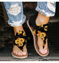 White Orthopedic Sandals for Women Comfy Walking Sandals for Women Black Dress Wedges for Women Dressy Comfortable Women's Sa...