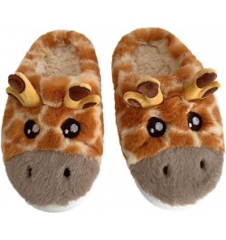 Women Cute Animal Fuzzy Slippers Soft Plush Lightweight House Slippers Slip-on Cozy Indoor Slippers Orange $17.09 Slippers