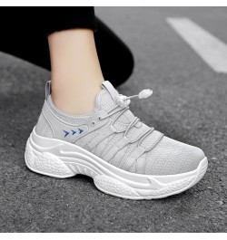 Womens Slip On Running Shoes Non Slip Walking Shoes Lightweight Gym Workout Shoes Breathable Fashion Sneakers Grey-2 $14.70 A...