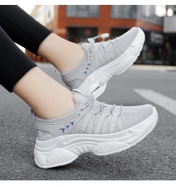 Womens Slip On Running Shoes Non Slip Walking Shoes Lightweight Gym Workout Shoes Breathable Fashion Sneakers Grey-2 $14.70 A...