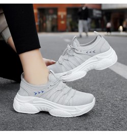 Womens Slip On Running Shoes Non Slip Walking Shoes Lightweight Gym Workout Shoes Breathable Fashion Sneakers Grey-2 $14.70 A...