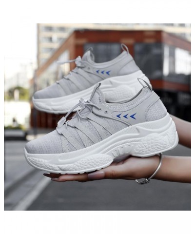 Womens Slip On Running Shoes Non Slip Walking Shoes Lightweight Gym Workout Shoes Breathable Fashion Sneakers Grey-2 $14.70 A...