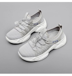 Womens Slip On Running Shoes Non Slip Walking Shoes Lightweight Gym Workout Shoes Breathable Fashion Sneakers Grey-2 $14.70 A...