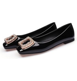 Women Flats Shoe, Dolly Shoes Rhinestone Buckle Flat Round Toe Soft Sole Shoes Breathable, for Any Occasion,Red,41 40 Black $...