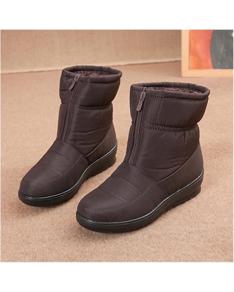 Thicked Snow Boot Winter Women's Snow Boots Front Zipper Non-Slip Waterproof Snow Boots Keep Warm Comfortable Snow Hiking Boo...