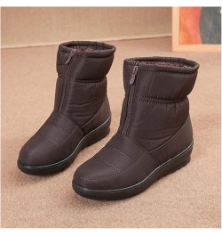 Thicked Snow Boot Winter Women's Snow Boots Front Zipper Non-Slip Waterproof Snow Boots Keep Warm Comfortable Snow Hiking Boo...