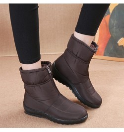 Thicked Snow Boot Winter Women's Snow Boots Front Zipper Non-Slip Waterproof Snow Boots Keep Warm Comfortable Snow Hiking Boo...