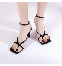 Black Heeled sandals For Women Dressy sandals Womens Platform sandals Women Wedge Comfortable Comfortable High Heeled Black-g...