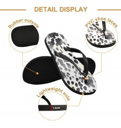 Flip Flop Sandals for Men Teen Women - Black Leopard Fashion Beach Shoes Waterproof Outdoor Summer Beach Slippers 6-7 Women/5...