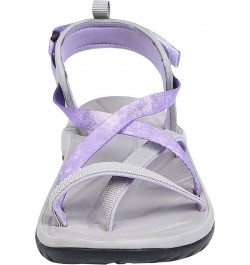 Women's Open Toe Sport Sandal Gray/Lilac $26.99 Sandals