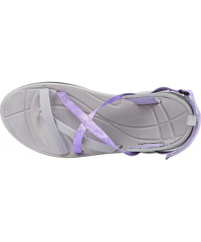 Women's Open Toe Sport Sandal Gray/Lilac $26.99 Sandals