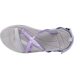 Women's Open Toe Sport Sandal Gray/Lilac $26.99 Sandals