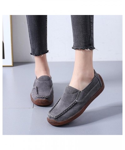 Slip Shoes Round Flat Women Comfortable On Breathable Color Solid Casual Single Toe Women's Casual Shoes Casual Womens Shoes ...