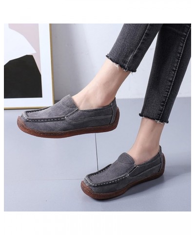 Slip Shoes Round Flat Women Comfortable On Breathable Color Solid Casual Single Toe Women's Casual Shoes Casual Womens Shoes ...